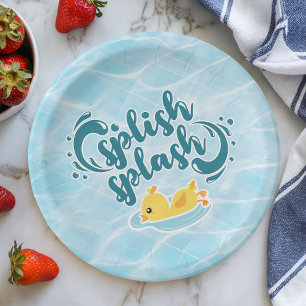 Rubber Ducky Splish Splash  Paper Plate