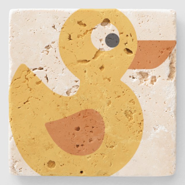 rubber ducky stone coaster (Front)