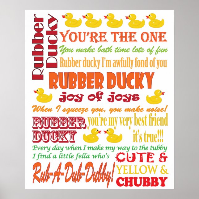 Rubber Ducky Subway Art Poster (Front)