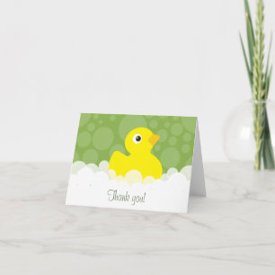 Rubber Ducky Thank You Note - Green Card