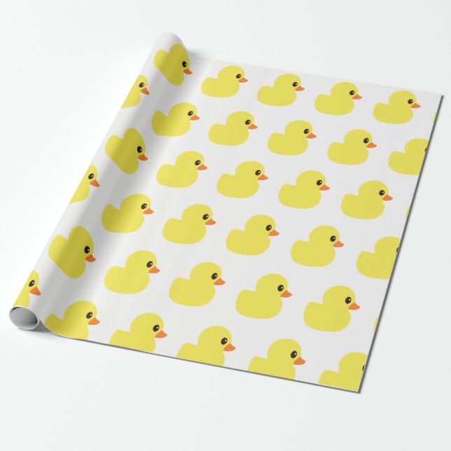 "Rubber Ducky" Wrapping Paper (Unrolled)