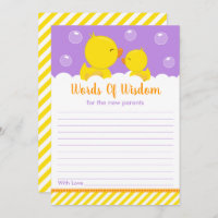 Rubber Ducky Yellow and Purple Words of Wisdom