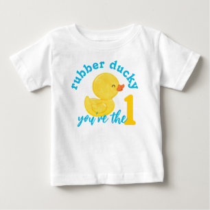 Rubber Ducky You're the One First Birthday T-Shirt