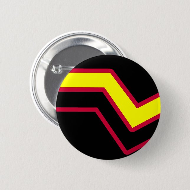 Rubber / Latex Pride Flag 6 Cm Round Badge (Front & Back)