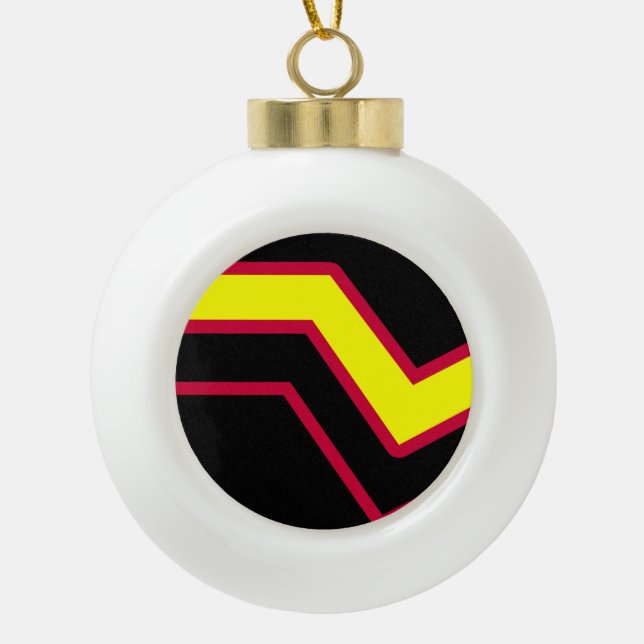 Rubber / Latex Pride Flag Ceramic Ball Christmas Ornament (Front)