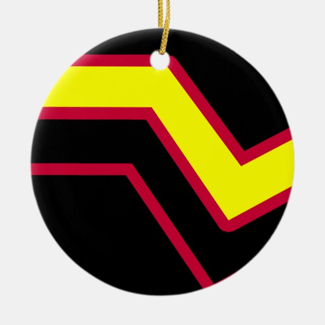 Rubber / Latex Pride Flag Ceramic Tree Decoration (Front)