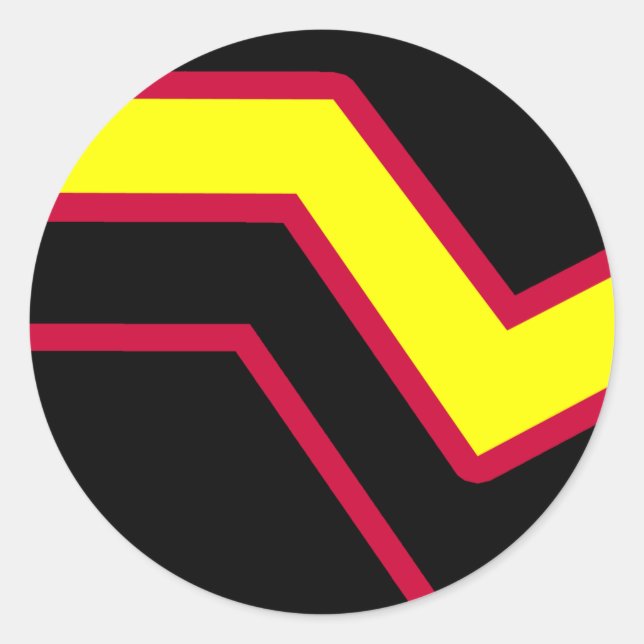 Rubber / Latex Pride Flag Classic Round Sticker (Front)