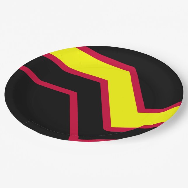 Rubber / Latex Pride Flag Paper Plate (Angled)