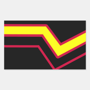 Rubber / Latex Pride Flag Rectangular Sticker