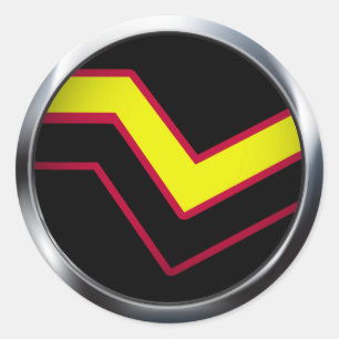 RUBBER LATEX PRIDE MEDALLION CLASSIC ROUND STICKER