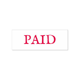 RUBBER STAMP : CUSTOMISABLE : PAID