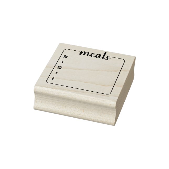 Rubber stamp for bullet journal meal planning (Stamp)