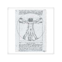 RUBBER STAMP : LEONARDO DA VINCI : VITRUVIAN MAN