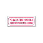 Rubber Stamp Return to Sender Not at this Address