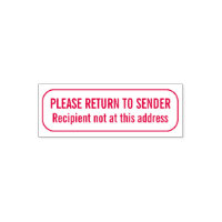 Rubber Stamp Return to Sender Not at this Address Zazzle