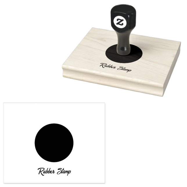 Rubber Stamp Sleek Personalised Circle Logo Black (Stamped)