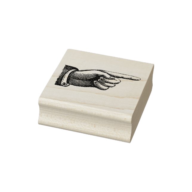 Rubber stamp with vintage Finger Pointing (Stamp)