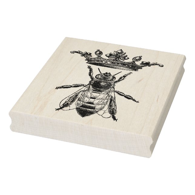 Rubber stamp with vintage queen bee (Stamp)