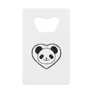 Rubber Stamped Panda Bear And Heart