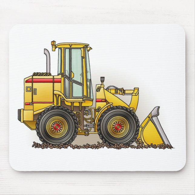 Rubber Tire Loader Construction Equipment Mouse Mat (Front)