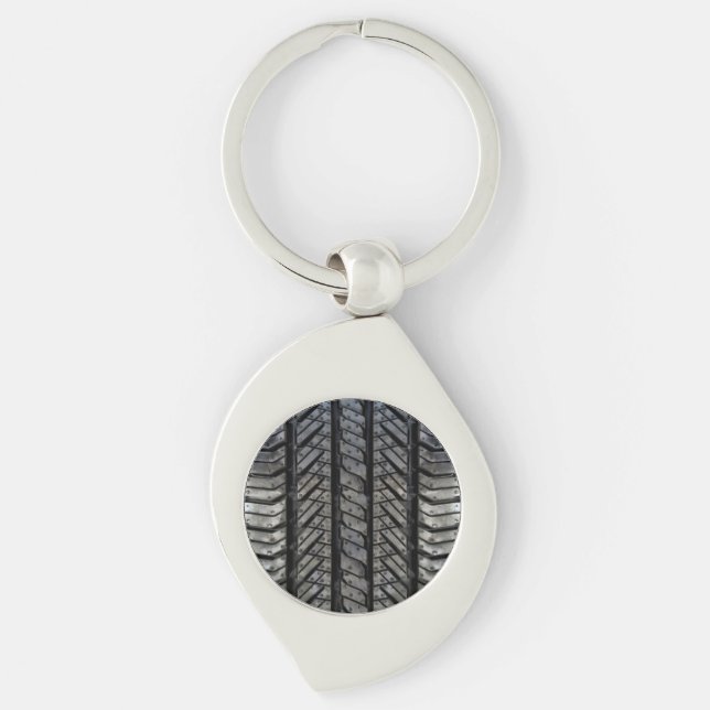Rubber Tire Style Automotive Texture Key Ring (Front)