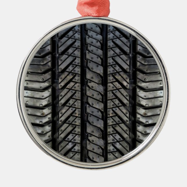 Rubber Tire Thread Automotive Style Decor Metal Tree Decoration (Front)