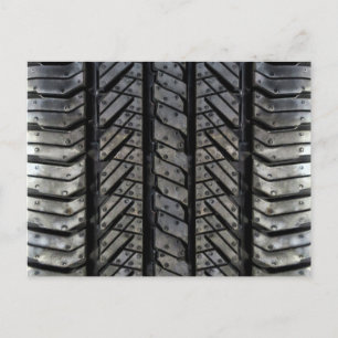 Rubber Tire Thread Automotive Style Decor Postcard