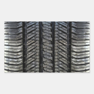 Rubber Tire Thread Automotive Style Decor Rectangular Sticker