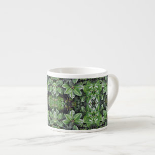 Rubber Tree Leaf Pattern Espresso Cup