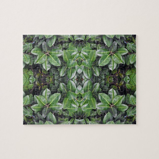 Rubber Tree Leaf Pattern Jigsaw Puzzle (Horizontal)