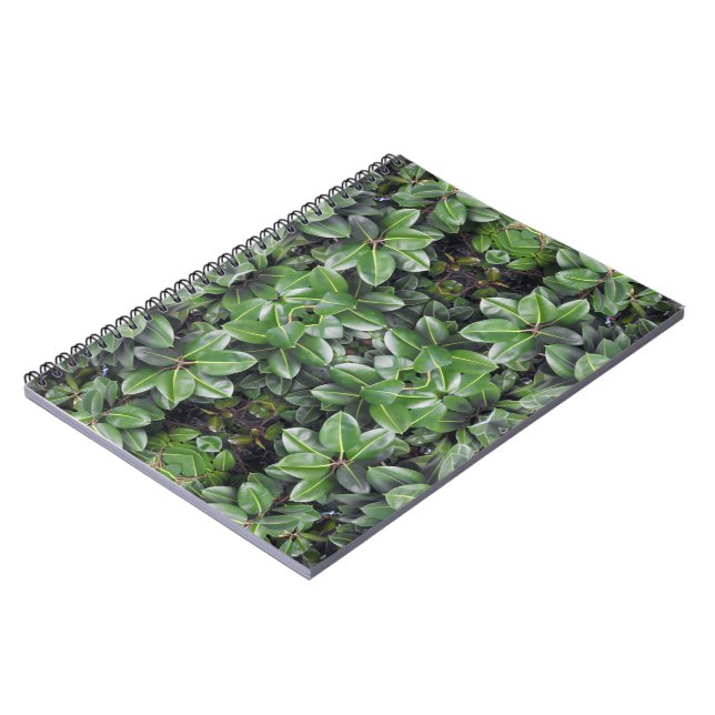 Rubber Tree Leaf Pattern Notebook (Left Side)