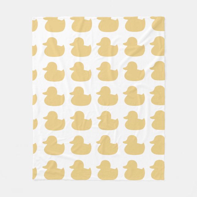 Rubber Yellow Ducky Design Fleece Blanket (Front)