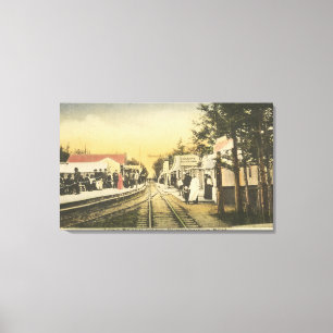 Rubberneck Row Railroad View Canvas Print