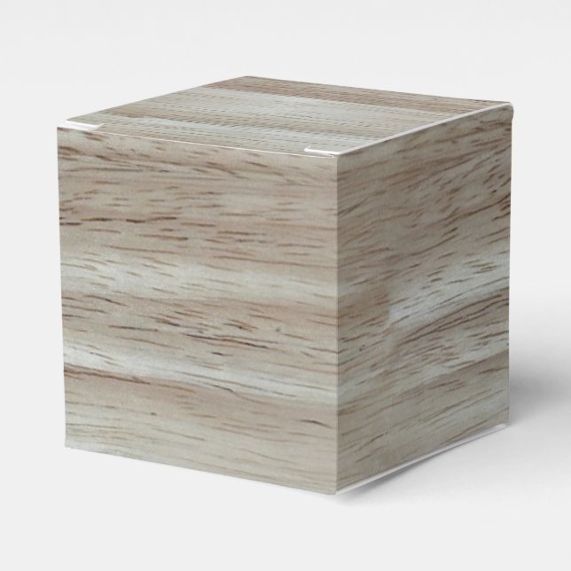 Rubberwood Wood Grain  Favour Box (Front Side)