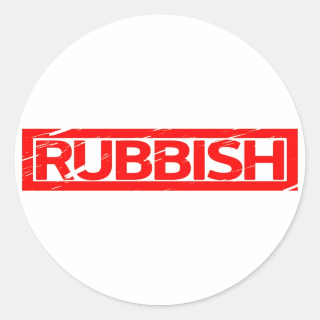 Rubbish Stamp Classic Round Sticker (Front)