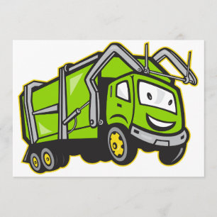 Rubbish Truck Invitations