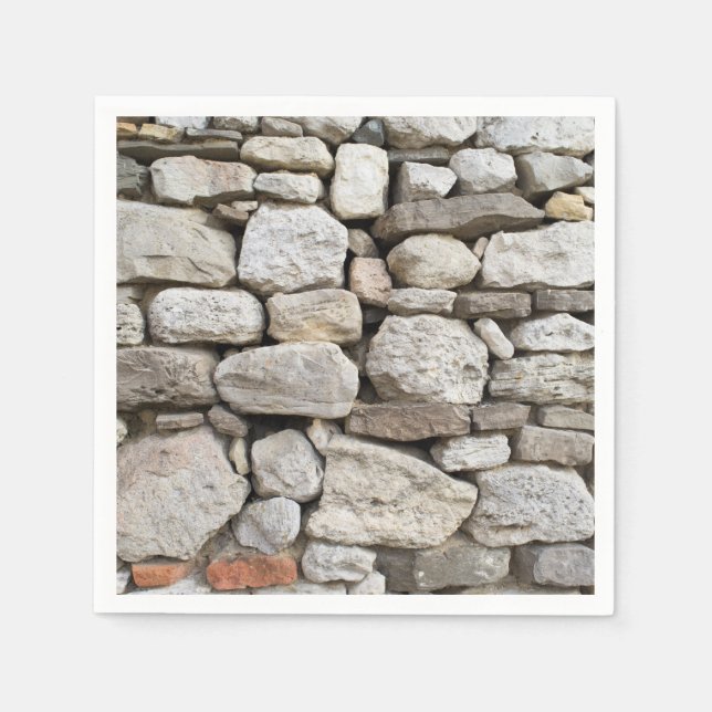 Rubble stone wall pattern napkin (Front)