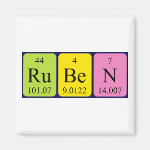 Ruben periodic table name magnet