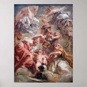Rubens – England, Scotland, Minerva & Cupid Poster