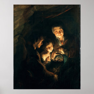 Rubens - Old Woman With Basket Of Coal Poster