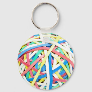 Ruberbands Ball Keychain
