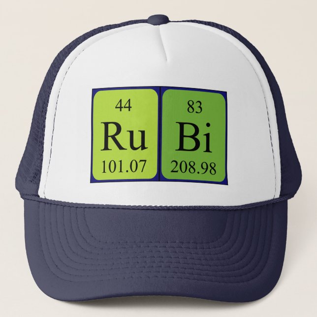 Rubi periodic table name hat (Front)