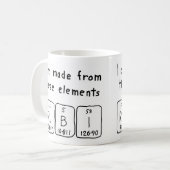 Rubi periodic table name mug (Front Left)