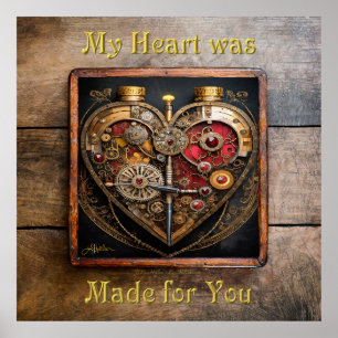Rubies And Gears Heart Steampunk Series Poster