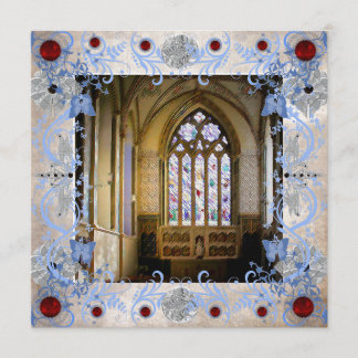 Rubies Art Deco Wedding Invitation Card