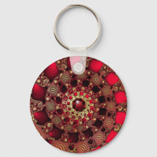 Rubies & Gold Keychain