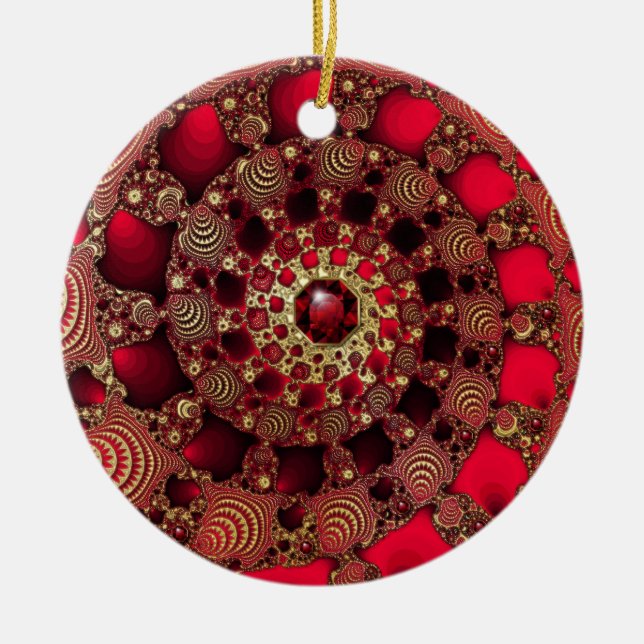 Rubies & Gold Ornament (Front)