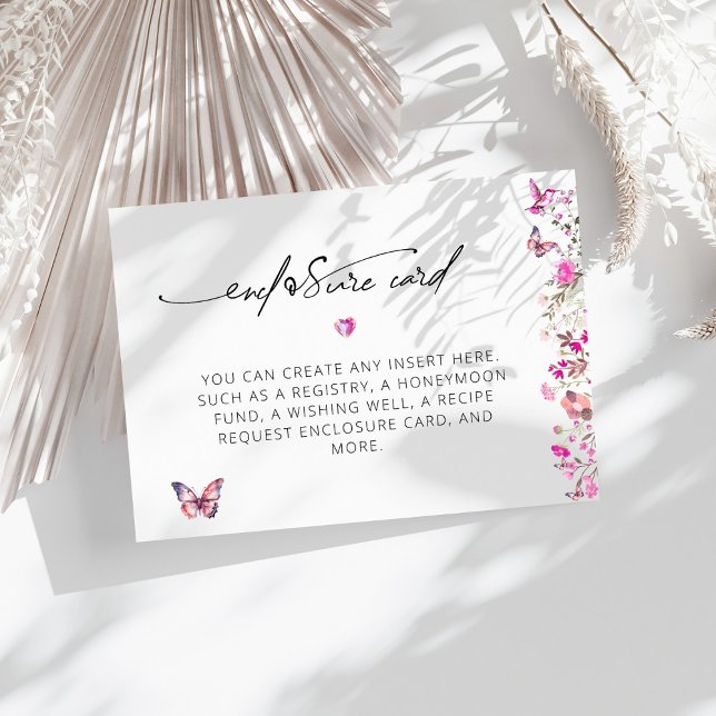 Rubies Rose Custom Bridal Shower Enclosure Card (Creator Uploaded)