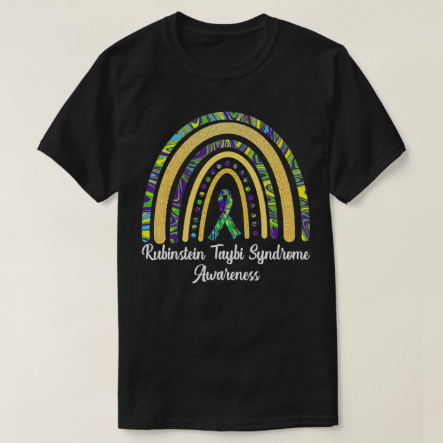 Rubinstein Taybi Syndrome Awareness RTS Rainbow &  T-Shirt (Design Front)