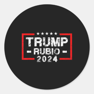 Rubio 2024 Us Flag - Election President 2024 Classic Round Sticker